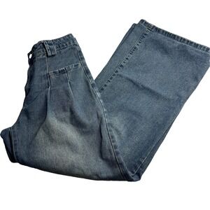 Dazy‎ Distressed Blue Jeans Women L Wide Leg Y2K Style
